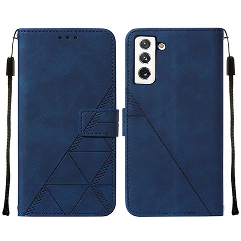 Funda de Cuero Cartera con Soporte Carcasa Y07B para Samsung Galaxy S22 Plus 5G Azul