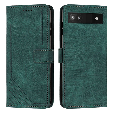 Funda de Cuero Cartera con Soporte Carcasa Y07X para Google Pixel 6a 5G Verde