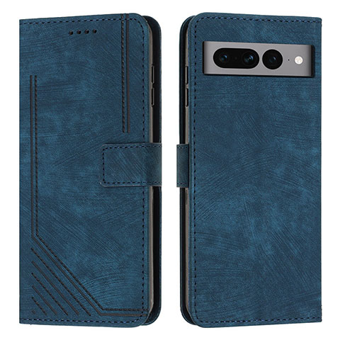 Funda de Cuero Cartera con Soporte Carcasa Y07X para Google Pixel 7 Pro 5G Azul