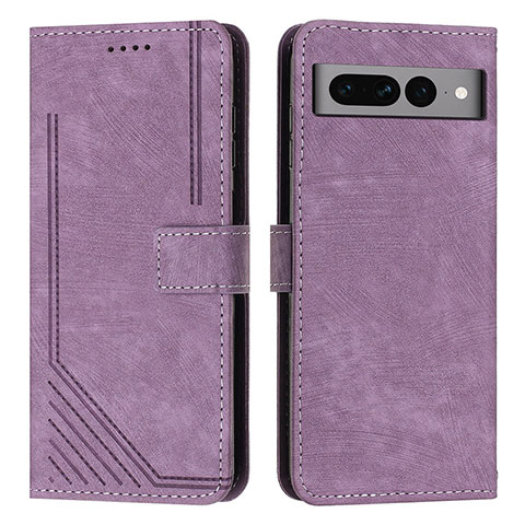 Funda de Cuero Cartera con Soporte Carcasa Y07X para Google Pixel 7 Pro 5G Morado