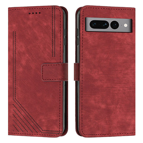 Funda de Cuero Cartera con Soporte Carcasa Y07X para Google Pixel 7 Pro 5G Rojo