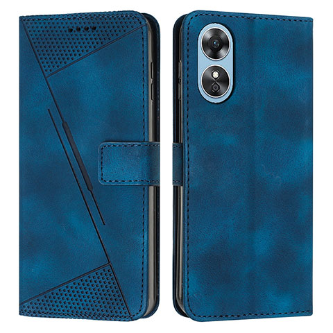 Funda de Cuero Cartera con Soporte Carcasa Y07X para Huawei Honor X5 Plus Azul