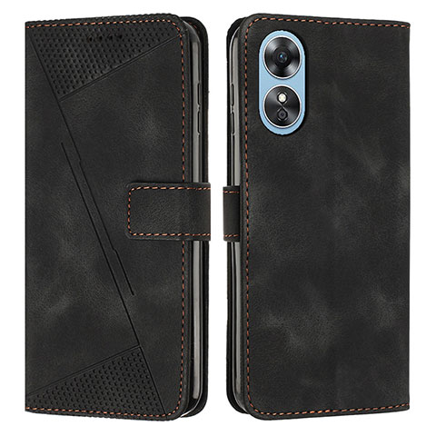 Funda de Cuero Cartera con Soporte Carcasa Y07X para Huawei Honor X5 Plus Negro