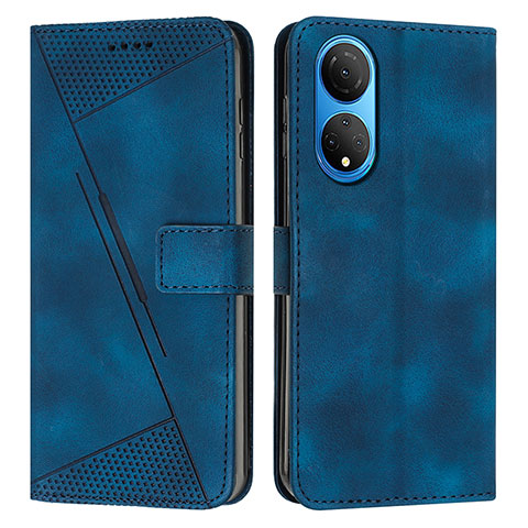 Funda de Cuero Cartera con Soporte Carcasa Y07X para Huawei Honor X7 Azul