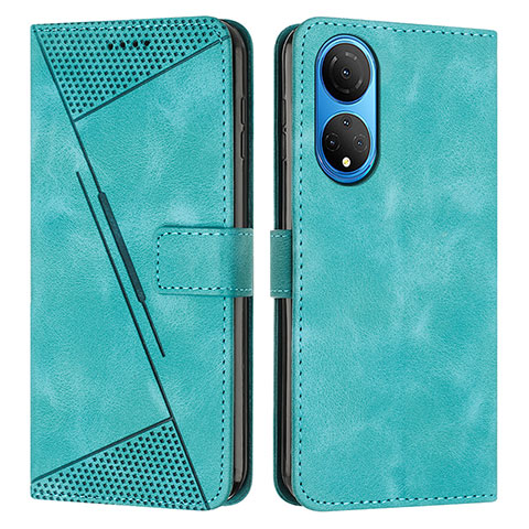 Funda de Cuero Cartera con Soporte Carcasa Y07X para Huawei Honor X7 Verde