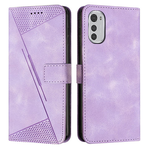 Funda de Cuero Cartera con Soporte Carcasa Y07X para Motorola Moto E32 Morado