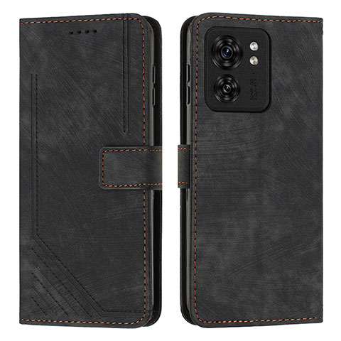 Funda de Cuero Cartera con Soporte Carcasa Y07X para Motorola Moto Edge (2023) 5G Negro