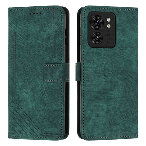 Funda de Cuero Cartera con Soporte Carcasa Y07X para Motorola Moto Edge (2023) 5G Verde