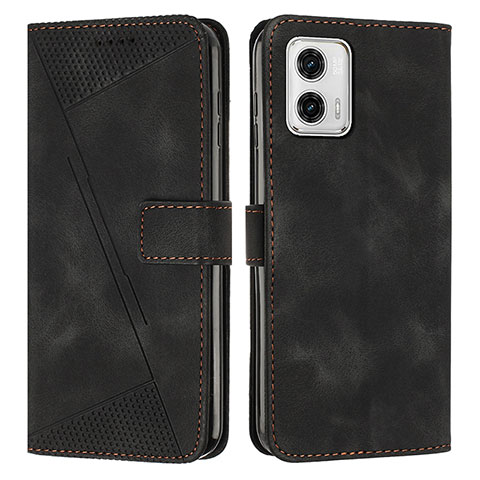 Funda de Cuero Cartera con Soporte Carcasa Y07X para Motorola Moto G 5G (2023) Negro