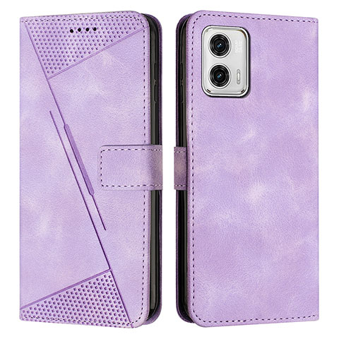 Funda de Cuero Cartera con Soporte Carcasa Y07X para Motorola Moto G53j 5G Morado