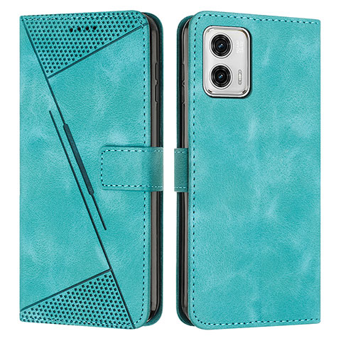 Funda de Cuero Cartera con Soporte Carcasa Y07X para Motorola Moto G53j 5G Verde