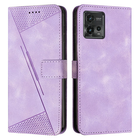 Funda de Cuero Cartera con Soporte Carcasa Y07X para Motorola Moto G72 Morado