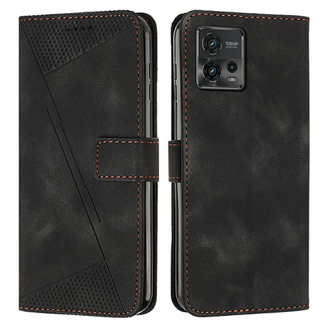 Funda de Cuero Cartera con Soporte Carcasa Y07X para Motorola Moto G72 Negro