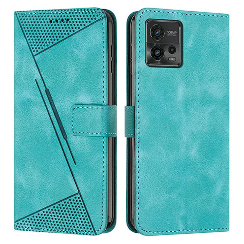 Funda de Cuero Cartera con Soporte Carcasa Y07X para Motorola Moto G72 Verde