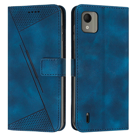 Funda de Cuero Cartera con Soporte Carcasa Y07X para Nokia C110 Azul