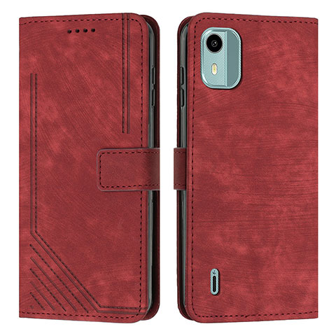 Funda de Cuero Cartera con Soporte Carcasa Y07X para Nokia C12 Plus Rojo