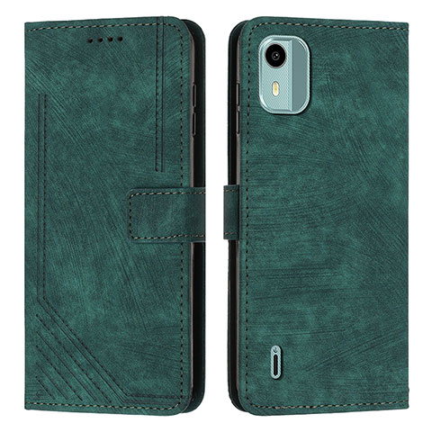 Funda de Cuero Cartera con Soporte Carcasa Y07X para Nokia C12 Pro Verde