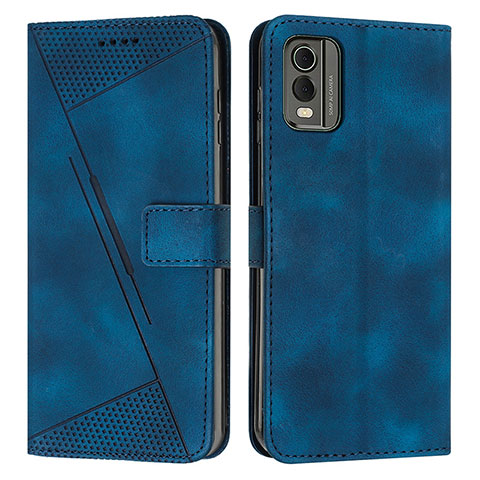 Funda de Cuero Cartera con Soporte Carcasa Y07X para Nokia C210 Azul