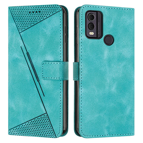 Funda de Cuero Cartera con Soporte Carcasa Y07X para Nokia C22 Verde