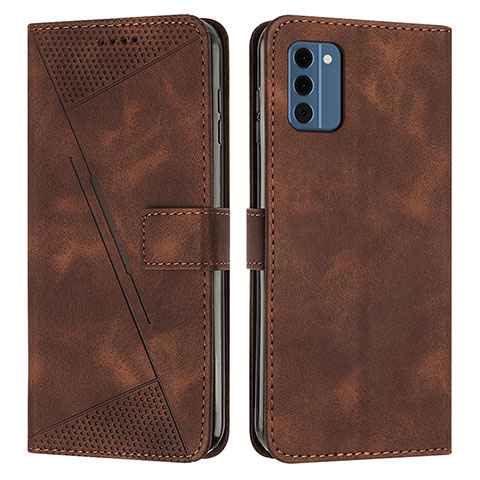 Funda de Cuero Cartera con Soporte Carcasa Y07X para Nokia C300 Marron