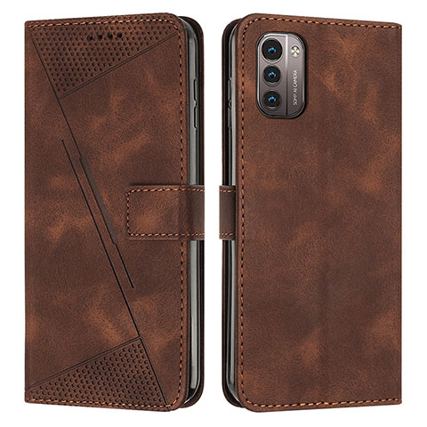 Funda de Cuero Cartera con Soporte Carcasa Y07X para Nokia G11 Marron