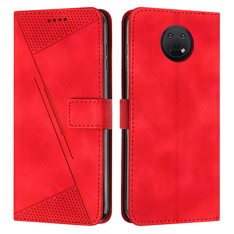 Funda de Cuero Cartera con Soporte Carcasa Y07X para Nokia G20 Rojo