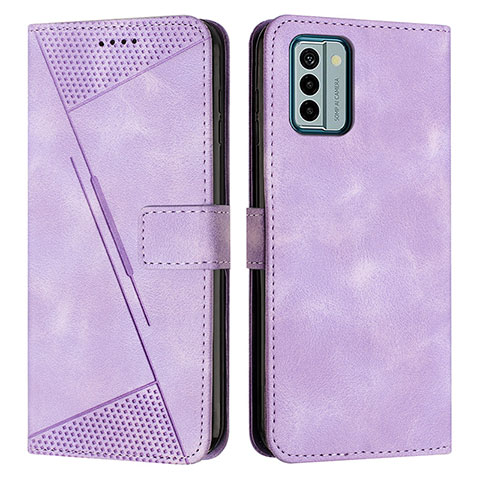 Funda de Cuero Cartera con Soporte Carcasa Y07X para Nokia G22 Morado