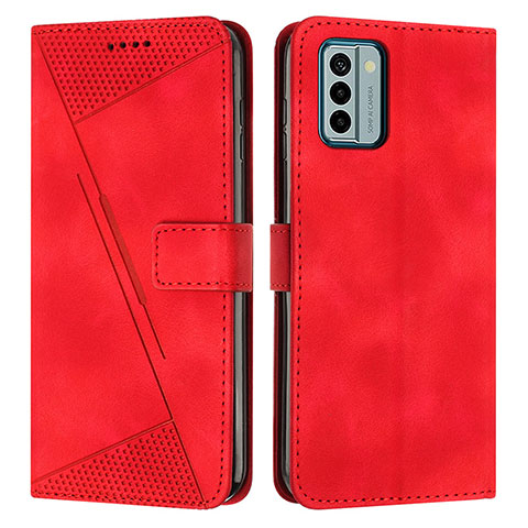 Funda de Cuero Cartera con Soporte Carcasa Y07X para Nokia G22 Rojo