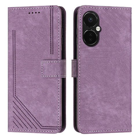 Funda de Cuero Cartera con Soporte Carcasa Y07X para OnePlus Nord CE 3 5G Morado