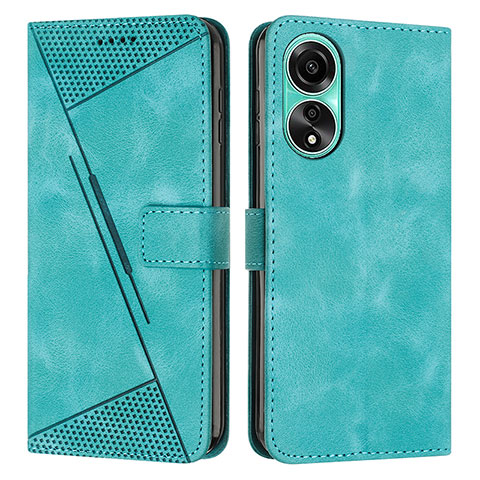 Funda de Cuero Cartera con Soporte Carcasa Y07X para Oppo A38 Verde