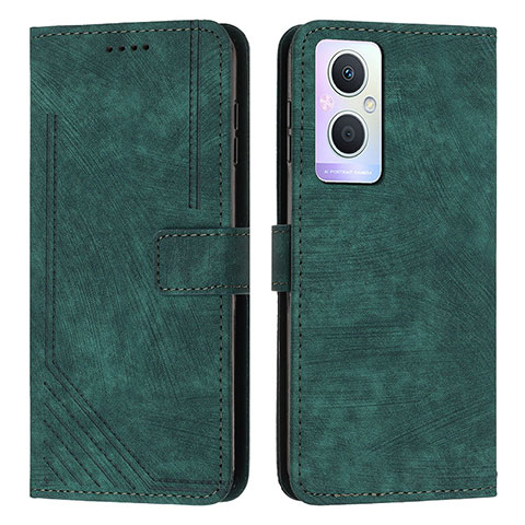 Funda de Cuero Cartera con Soporte Carcasa Y07X para Oppo A96 5G Verde