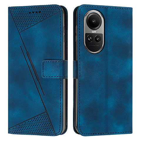 Funda de Cuero Cartera con Soporte Carcasa Y07X para Oppo Reno10 Pro 5G Azul