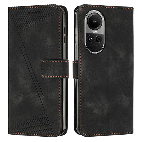 Funda de Cuero Cartera con Soporte Carcasa Y07X para Oppo Reno10 Pro 5G Negro