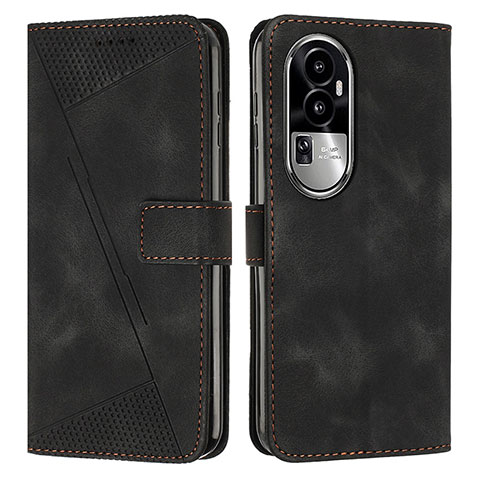 Funda de Cuero Cartera con Soporte Carcasa Y07X para Oppo Reno10 Pro+ Plus 5G Negro