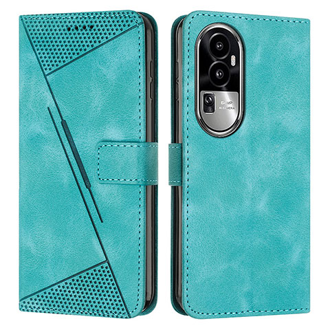 Funda de Cuero Cartera con Soporte Carcasa Y07X para Oppo Reno10 Pro+ Plus 5G Verde