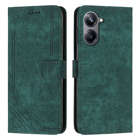 Funda de Cuero Cartera con Soporte Carcasa Y07X para Realme 10 Pro 5G Verde