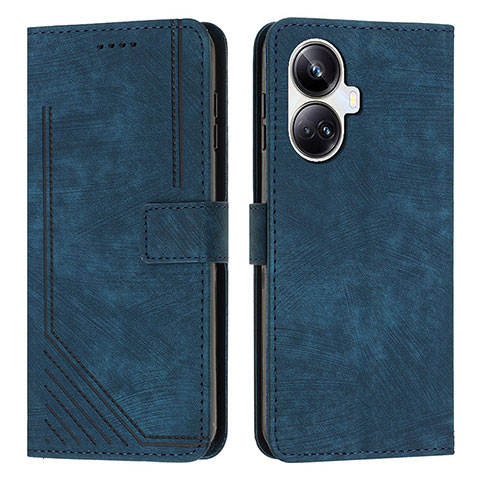 Funda de Cuero Cartera con Soporte Carcasa Y07X para Realme 10 Pro+ Plus 5G Azul