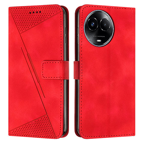 Funda de Cuero Cartera con Soporte Carcasa Y07X para Realme 11 5G Rojo