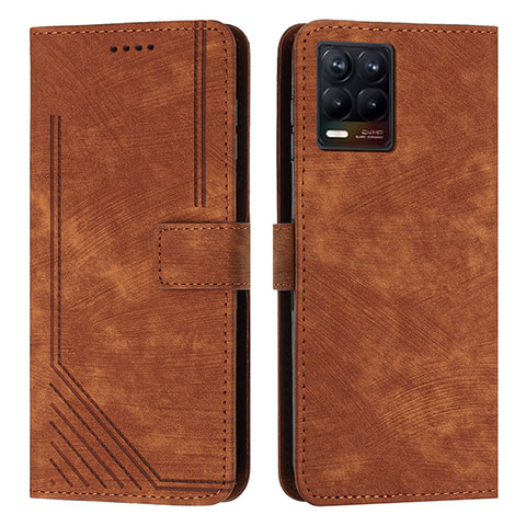 Funda de Cuero Cartera con Soporte Carcasa Y07X para Realme 8 4G Marron