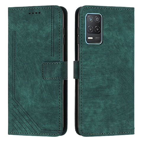 Funda de Cuero Cartera con Soporte Carcasa Y07X para Realme 8 5G Verde