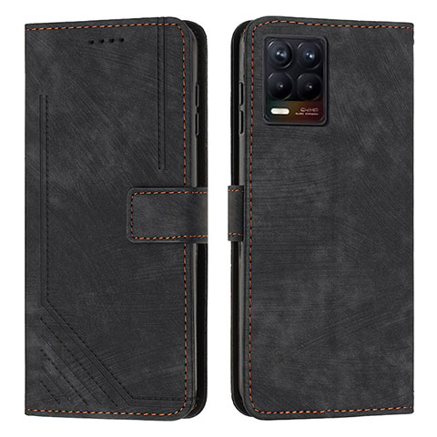 Funda de Cuero Cartera con Soporte Carcasa Y07X para Realme 8 Pro Negro