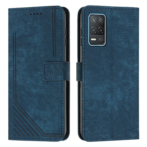 Funda de Cuero Cartera con Soporte Carcasa Y07X para Realme 8s 5G Azul