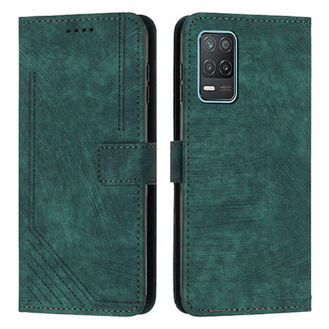 Funda de Cuero Cartera con Soporte Carcasa Y07X para Realme 9 5G India Verde