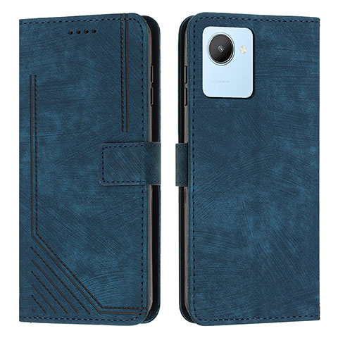 Funda de Cuero Cartera con Soporte Carcasa Y07X para Realme C30s Azul