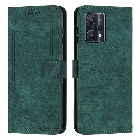 Funda de Cuero Cartera con Soporte Carcasa Y07X para Realme Narzo 50 Pro 5G Verde