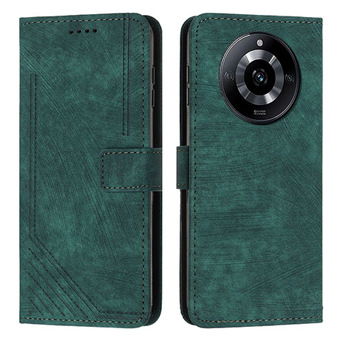 Funda de Cuero Cartera con Soporte Carcasa Y07X para Realme Narzo 60 Pro 5G Verde