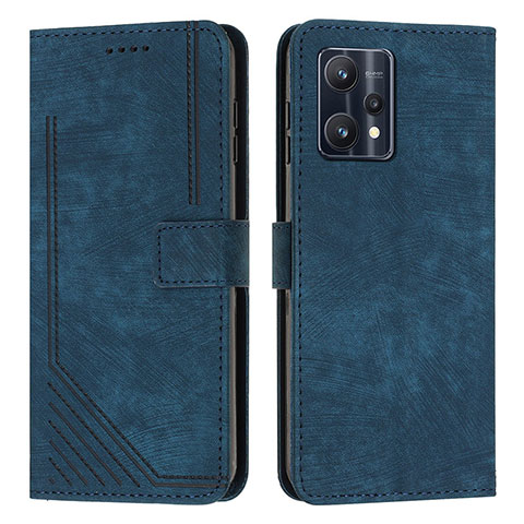 Funda de Cuero Cartera con Soporte Carcasa Y07X para Realme V25 5G Azul