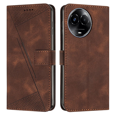 Funda de Cuero Cartera con Soporte Carcasa Y07X para Realme V50 5G Marron