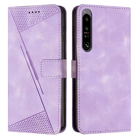 Funda de Cuero Cartera con Soporte Carcasa Y07X para Sony Xperia 1 IV Morado