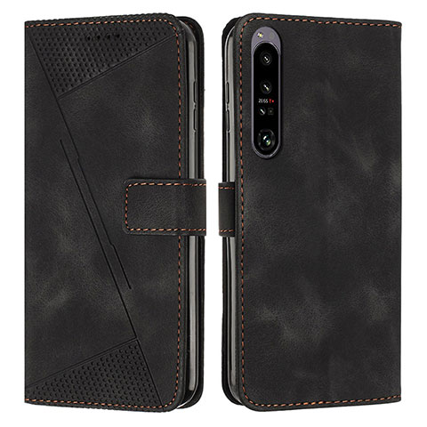 Funda de Cuero Cartera con Soporte Carcasa Y07X para Sony Xperia 1 IV Negro